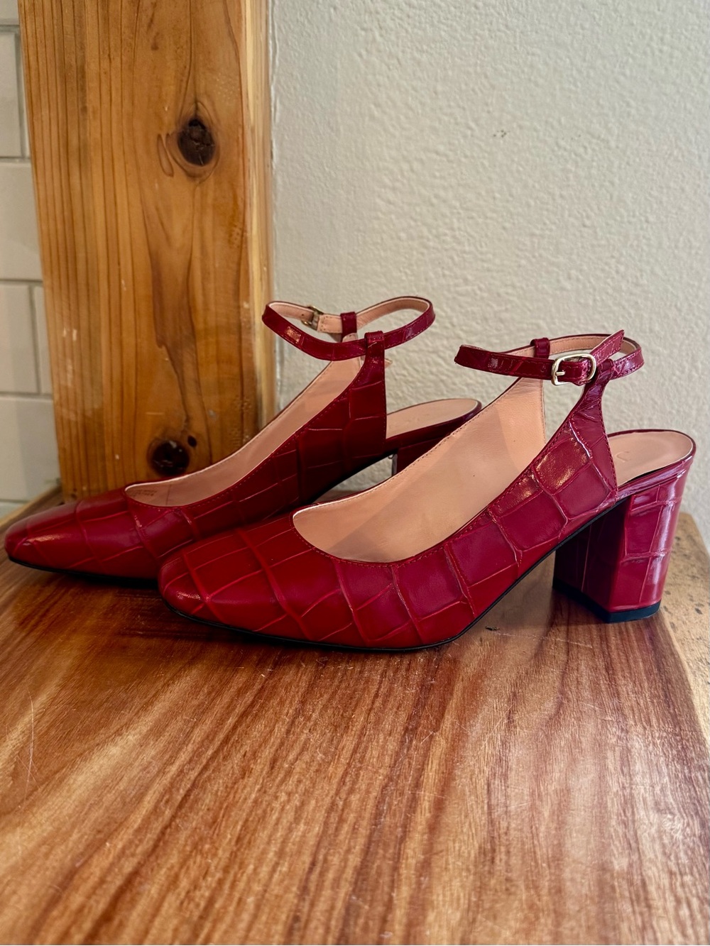 J Crew - Maisie ankle-strap heels - Size 7.5 - Red - NWT - Picture 6 of 7